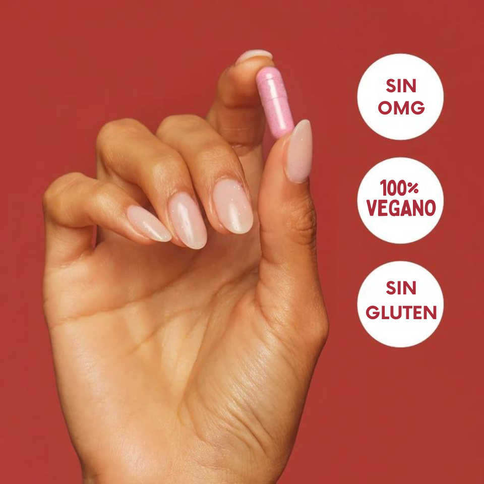 Formula 100% vegana, sin gluten, libre de organismos modificados genéticamente. Los mejores probiótos para la mujer ideal